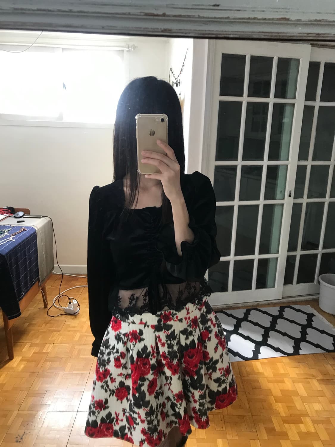 vintage pattern skirt (25inch) 상품이미지5