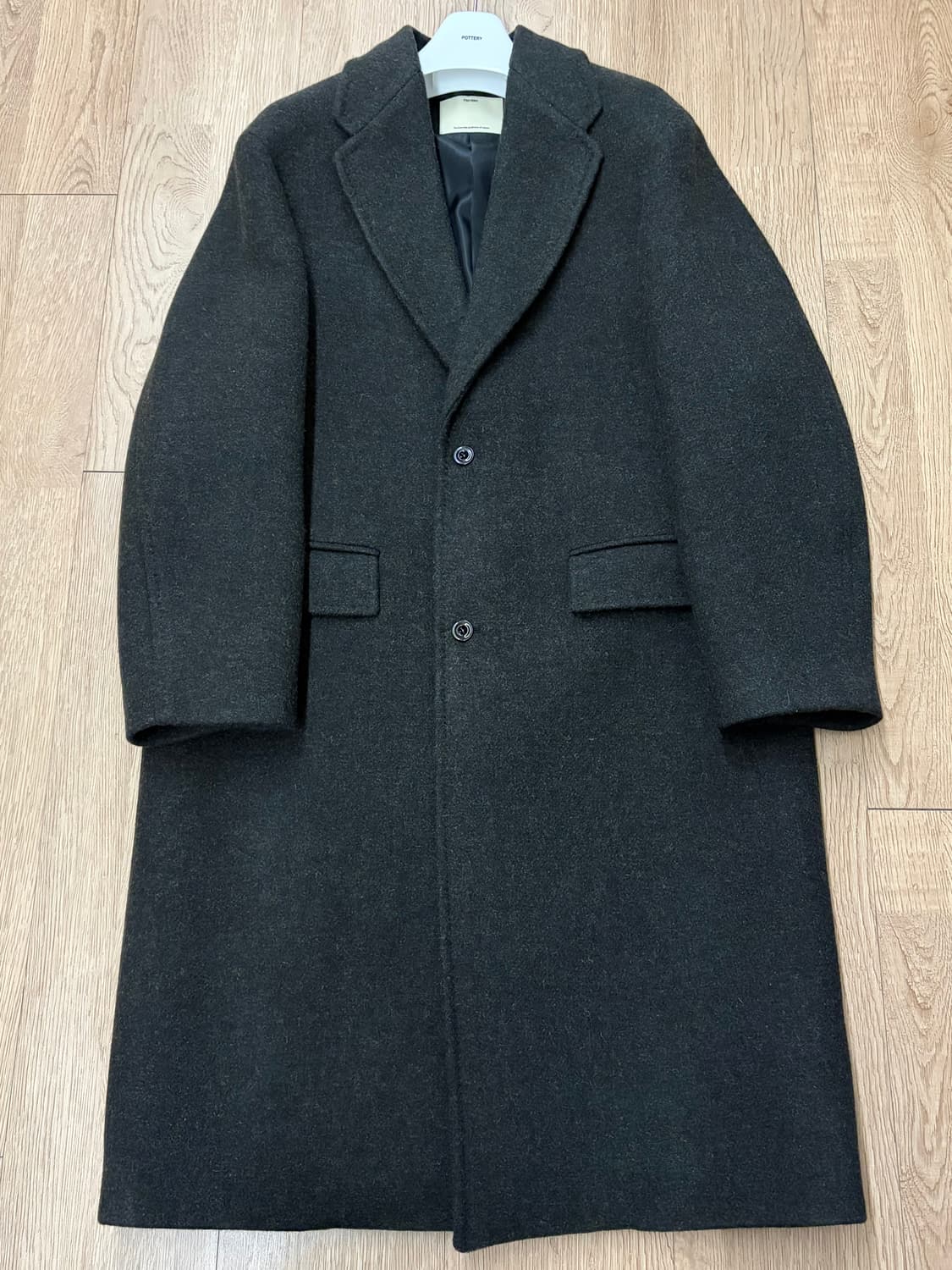 포터리 23fw 멜튼울 싱글브레스티드 코트 상품이미지1