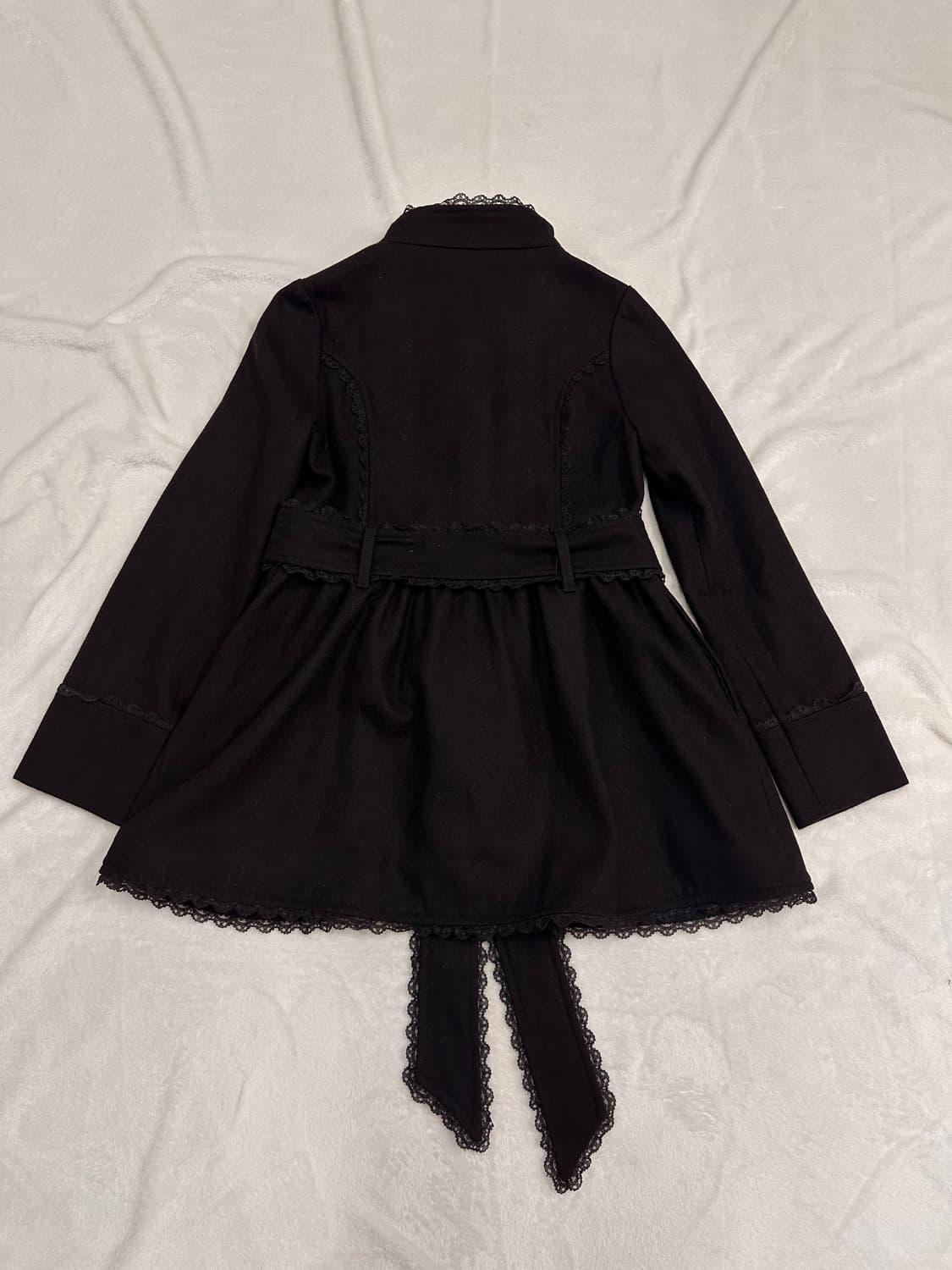 (0)트랄라라 레이스프릴 리본코트 딥브라운  상품이미지6