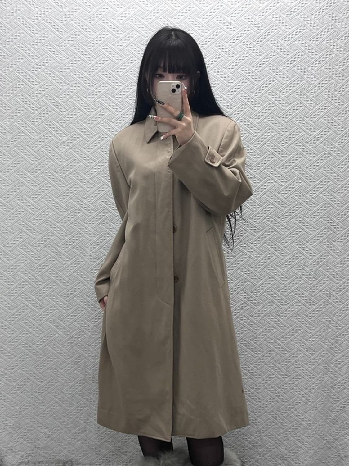 입생로랑 모던 시크 캐주얼 트렌치 울 코트 46 C10157 상품이미지1