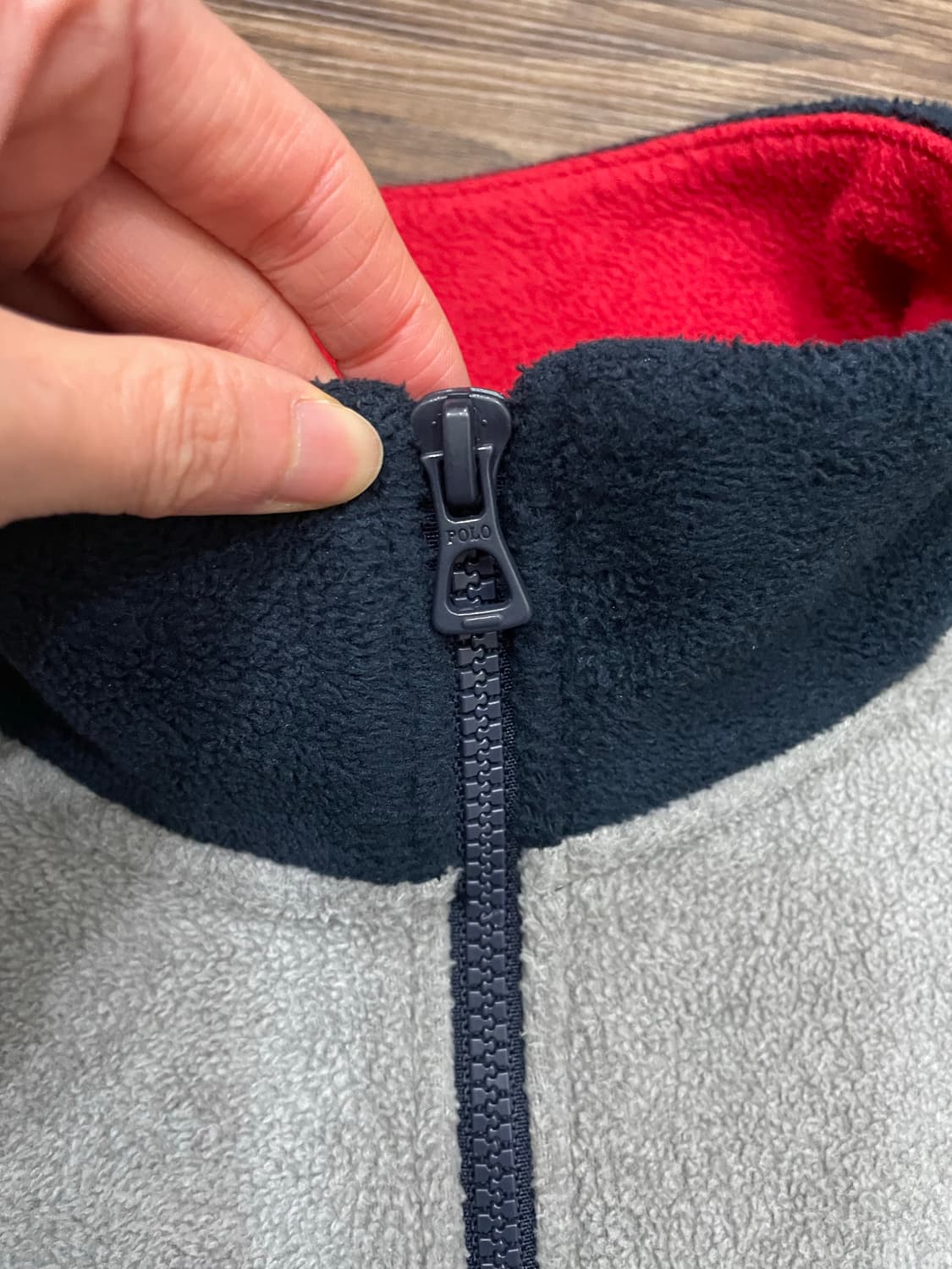 폴로 랄프로렌 빅로고 성조기 USA 로고 플리스 반집업 스웻셔츠 상품이미지7