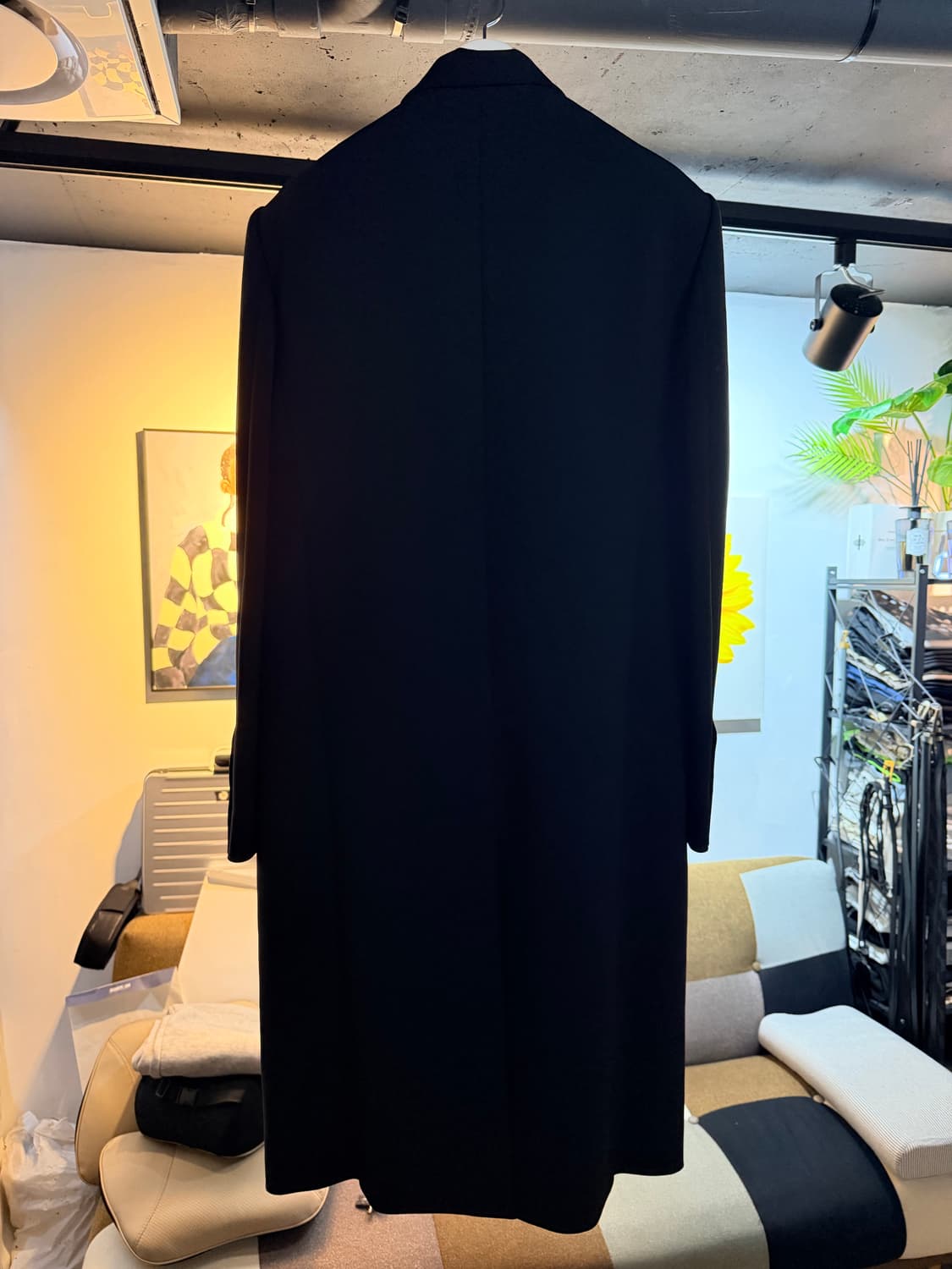 RECTO 렉토 싱글 트렌치 코트 블랙 M 오버핏 상품이미지2