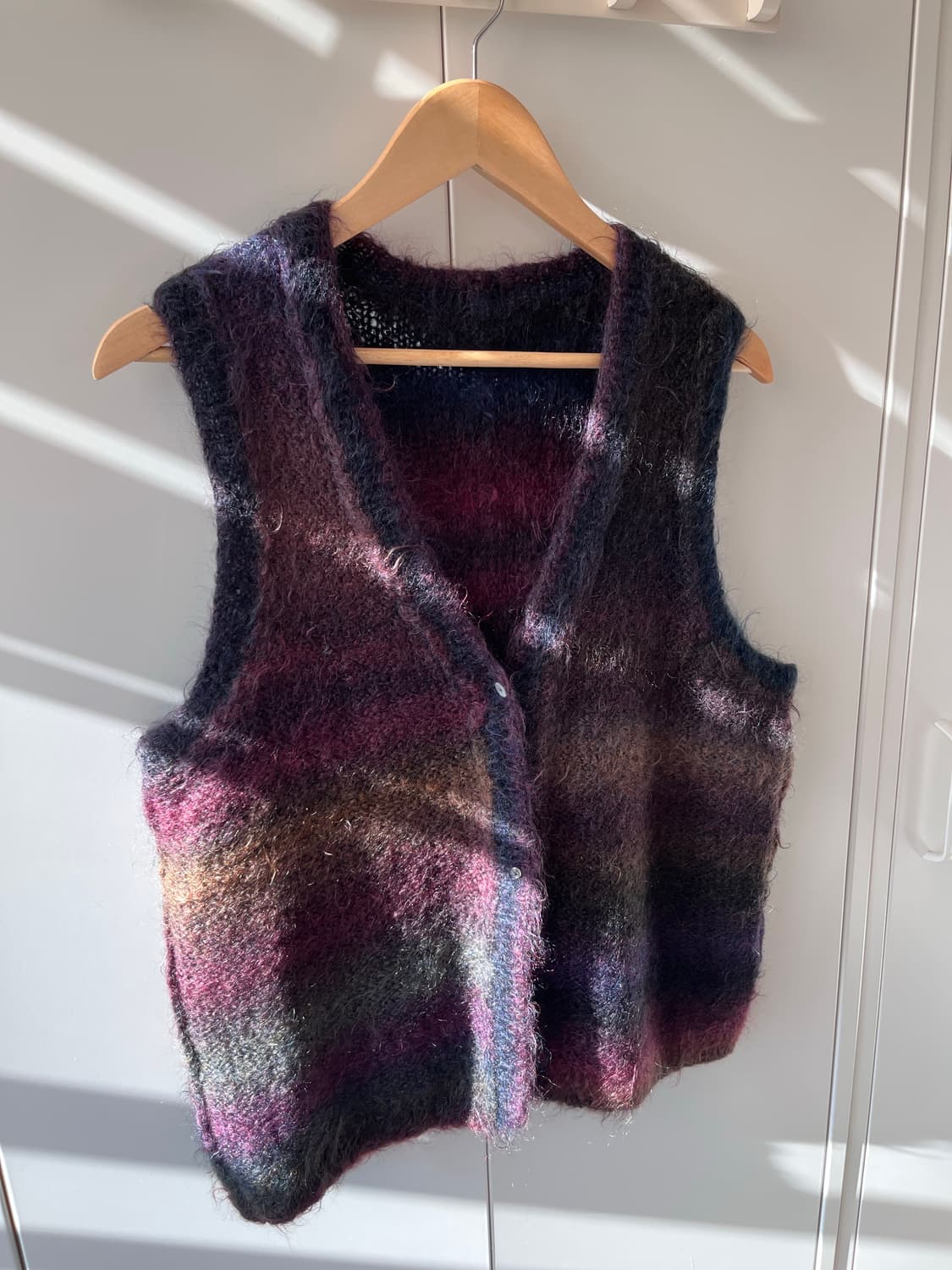 Vintage 모헤어 그라데이션 니트 조끼 가디건 상품이미지6