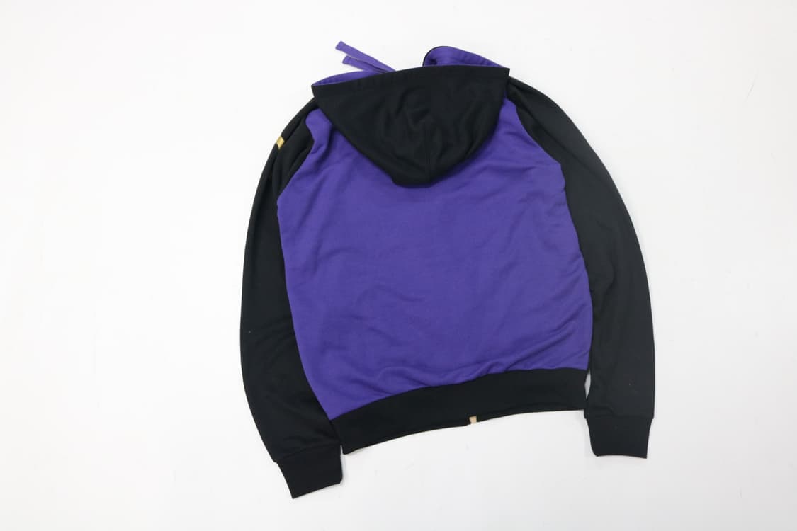 푸마 블랙 퍼플 배색 골드 로고 후드 집업 상품이미지6