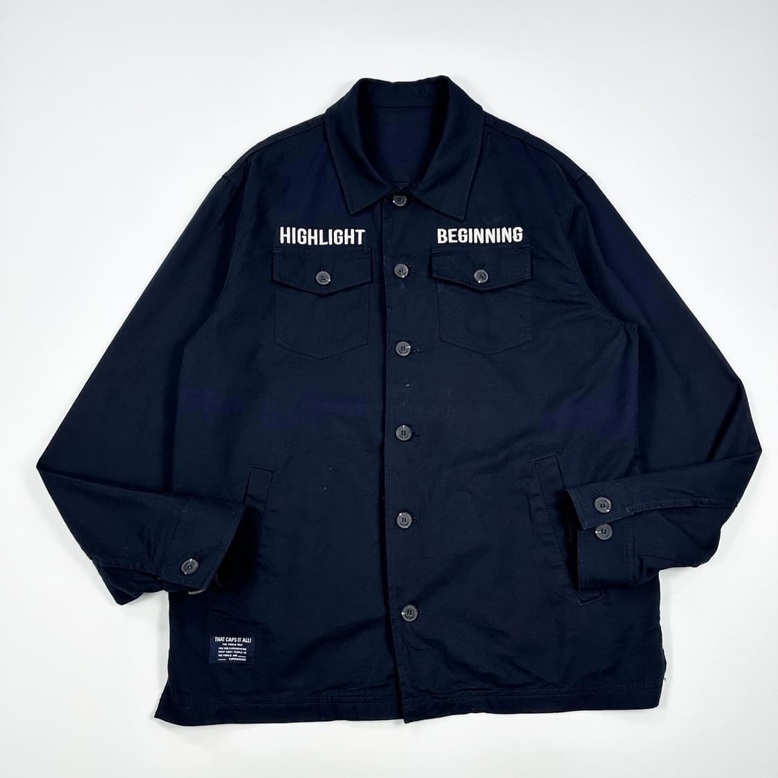 VTG 빈티지 블랙 코튼 코치자켓 (L) 상품이미지2