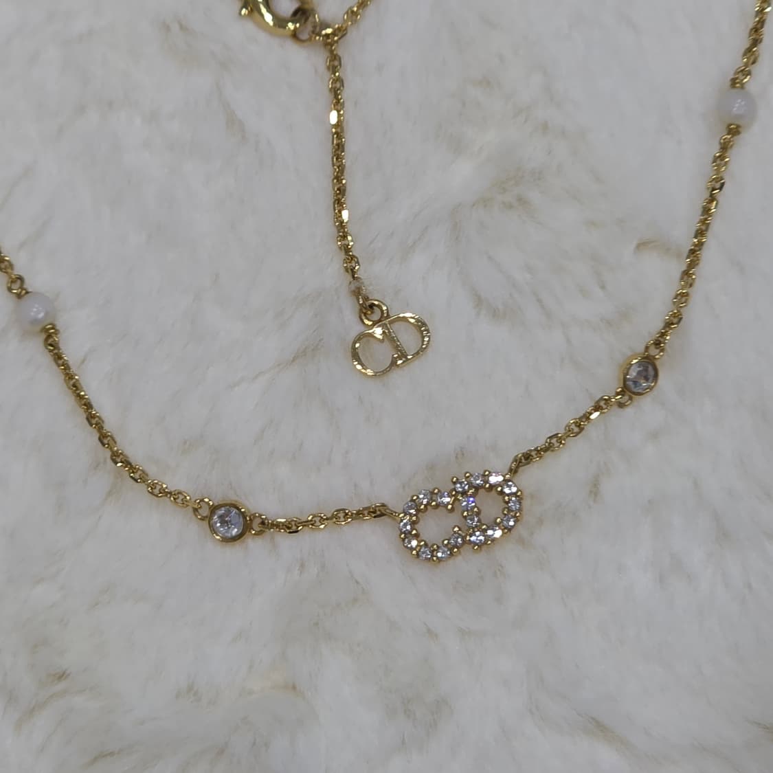 디올 금장 cd로고 클레어 디 룬 목걸이 상품이미지3