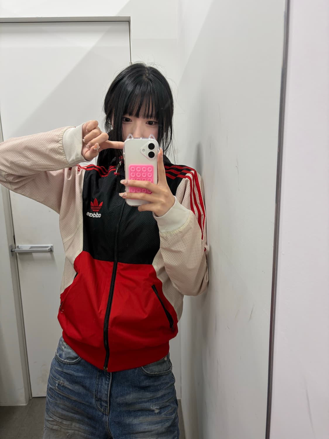 아디다스 배색 바람막이 상품이미지4