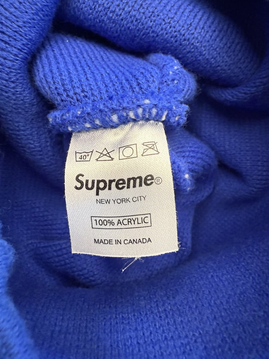 08FW 슈프림 스노우맨 비니 블루 상품이미지5