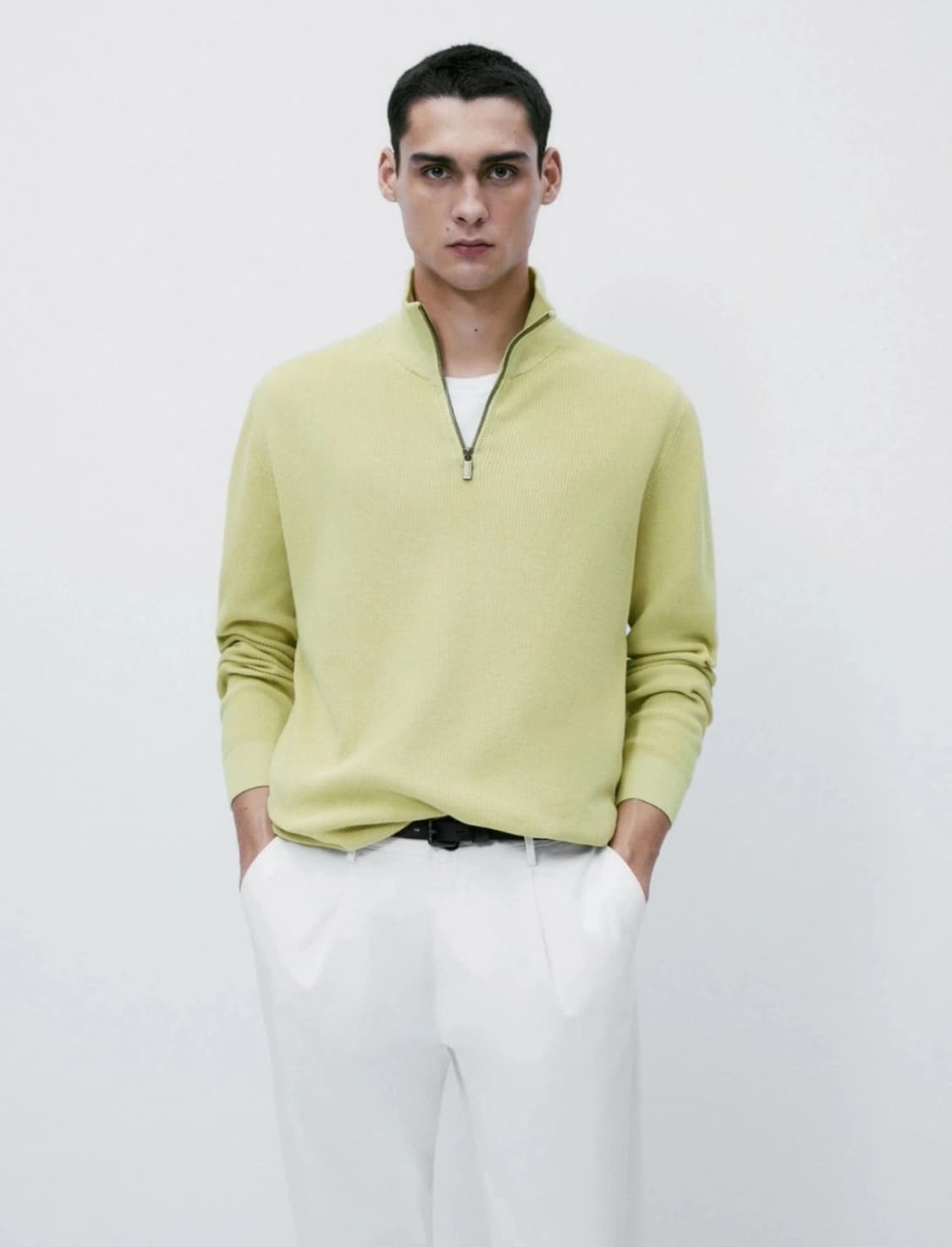 마시모두띠 지퍼 디테일 텍스처 터틀넥 스웨터 상품이미지2