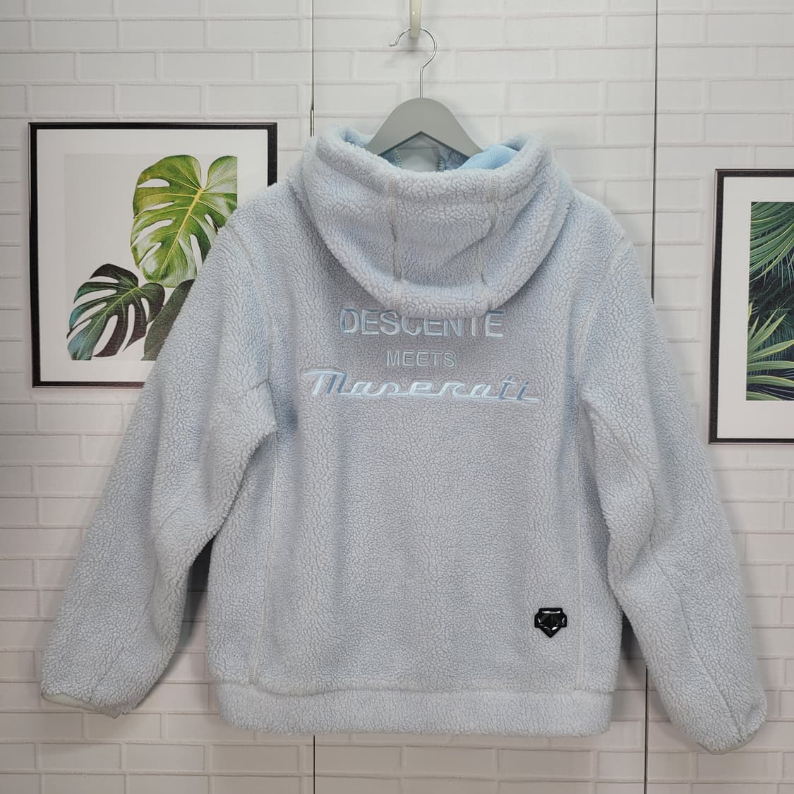 데상트 X 마세라티 셰르파 플리스 후드 집업 M 사이즈 상품이미지4
