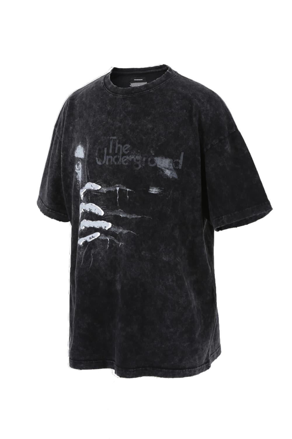 로어링라드 워시드 데미지 오버 티셔츠 블랙 XL 상품이미지4