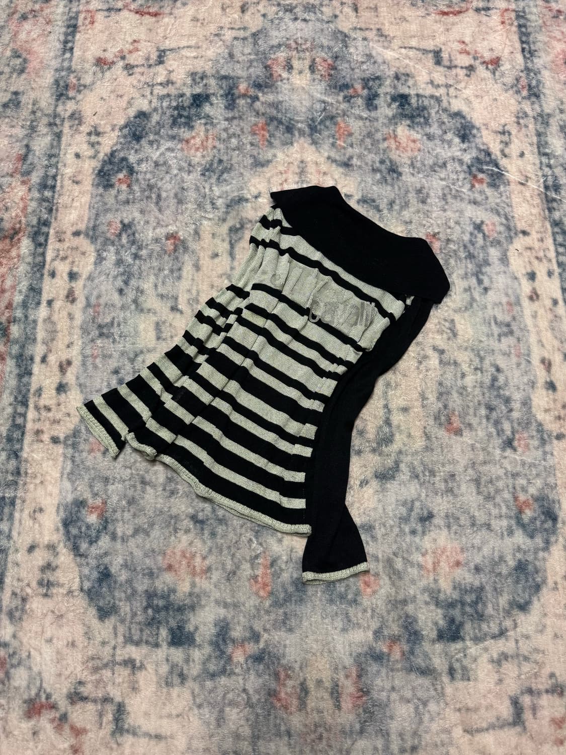 Just cavalli big collar stripe knit 상품이미지1