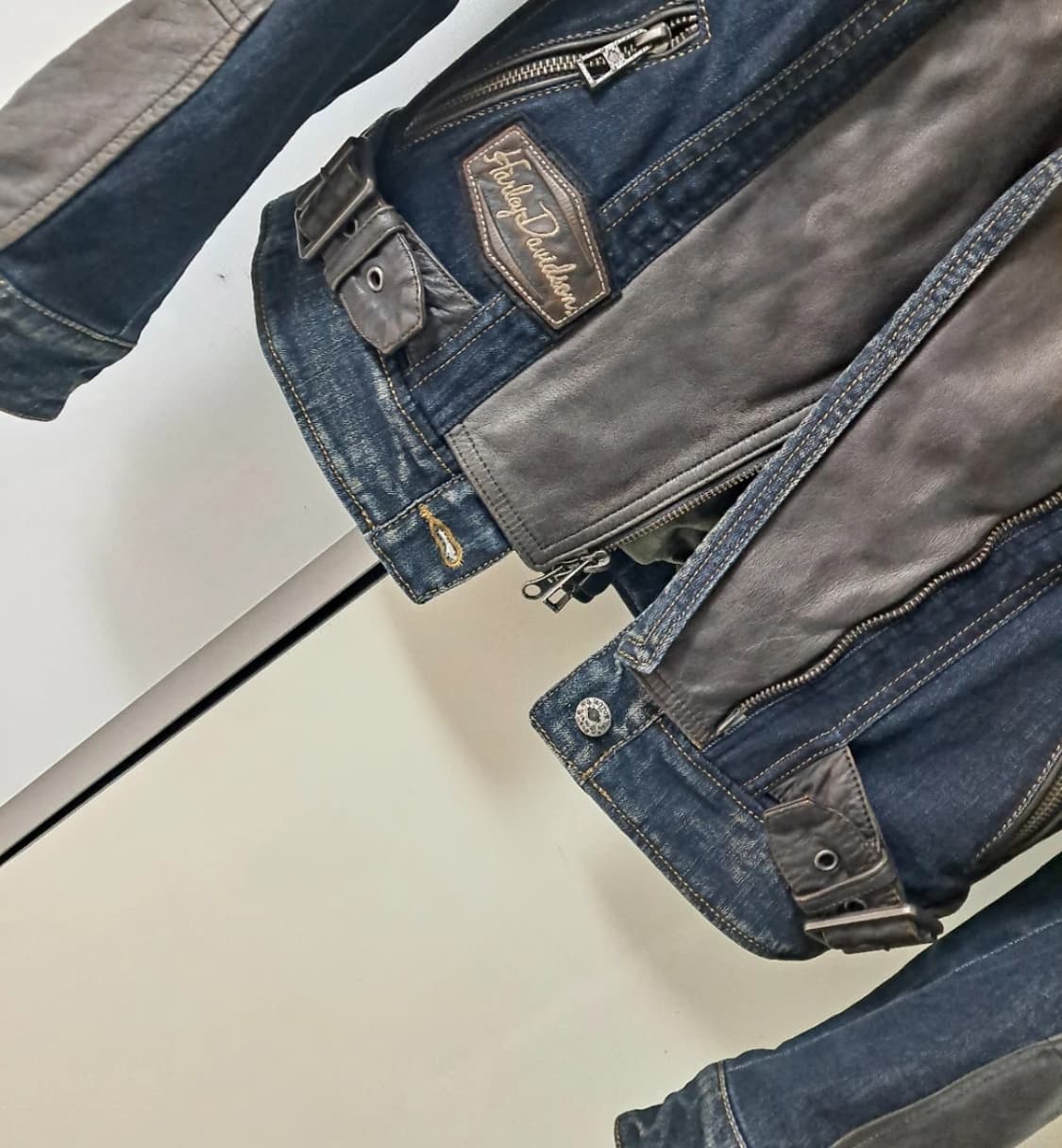 할리 데이비슨 HARLEY DAVIDSON 데님 레더자켓 상품이미지3