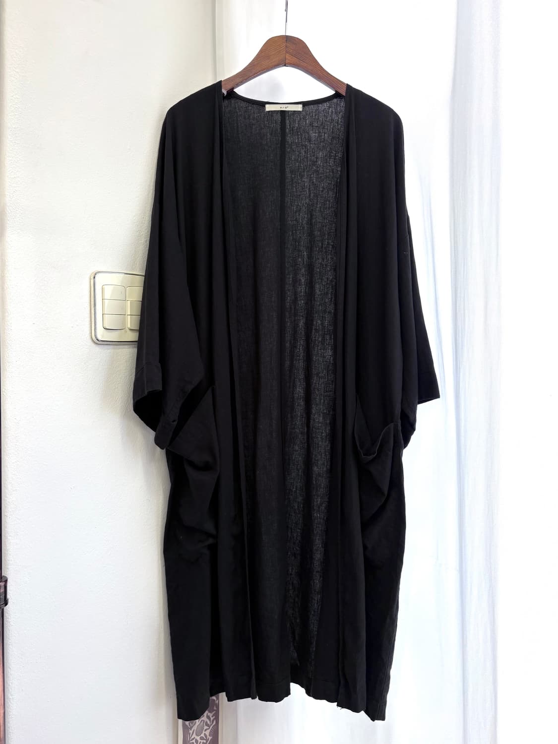 e.r.g* 블랙 린넨 블랙 로브 JPN 상품이미지1