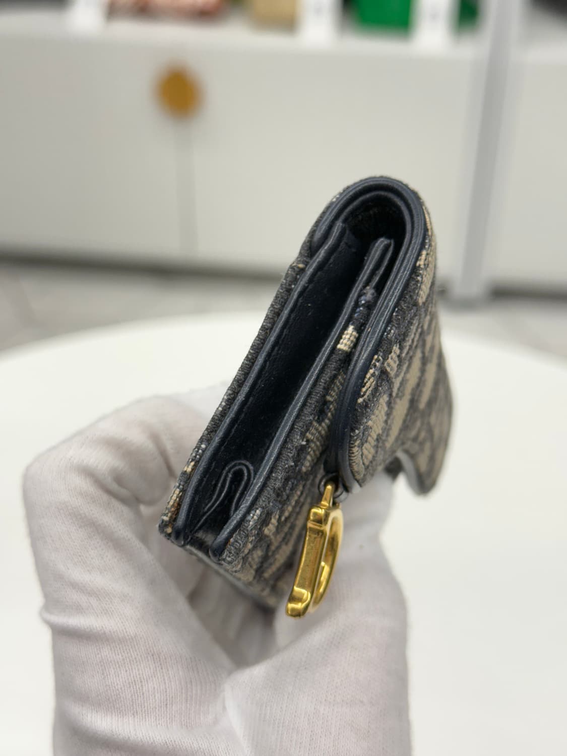 [OS] 디올 오블리크 새들 플랩 카드지갑 상품이미지5