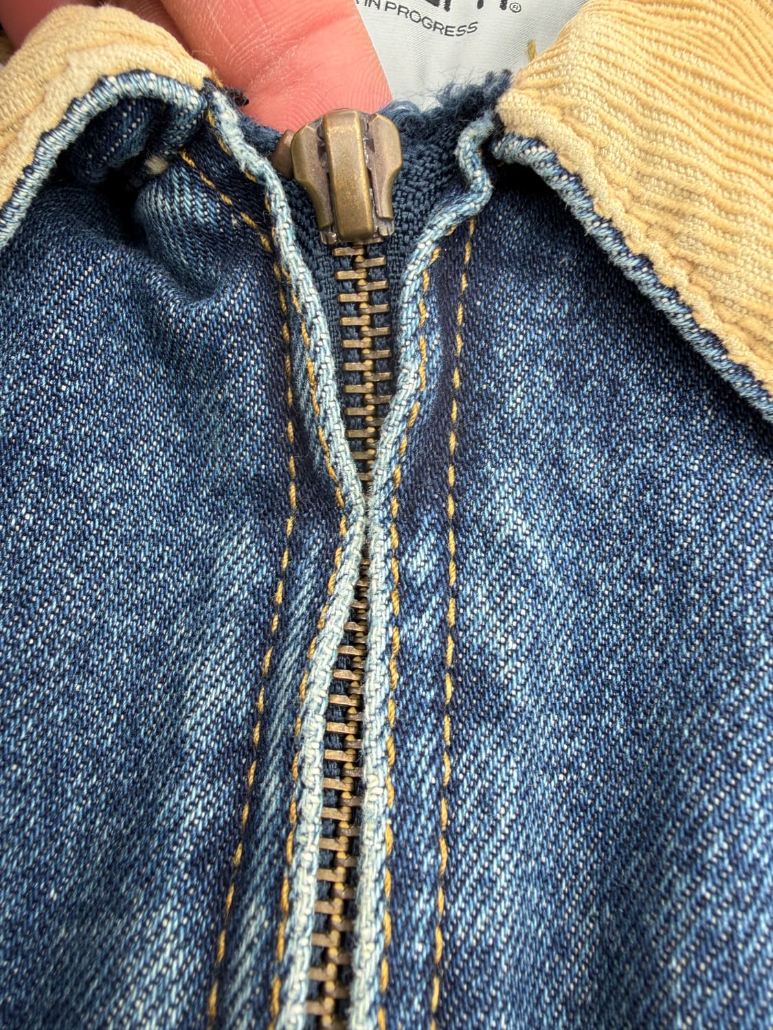 칼하트 디트로이트 자켓 블루 해밀턴 브라운 상품이미지2