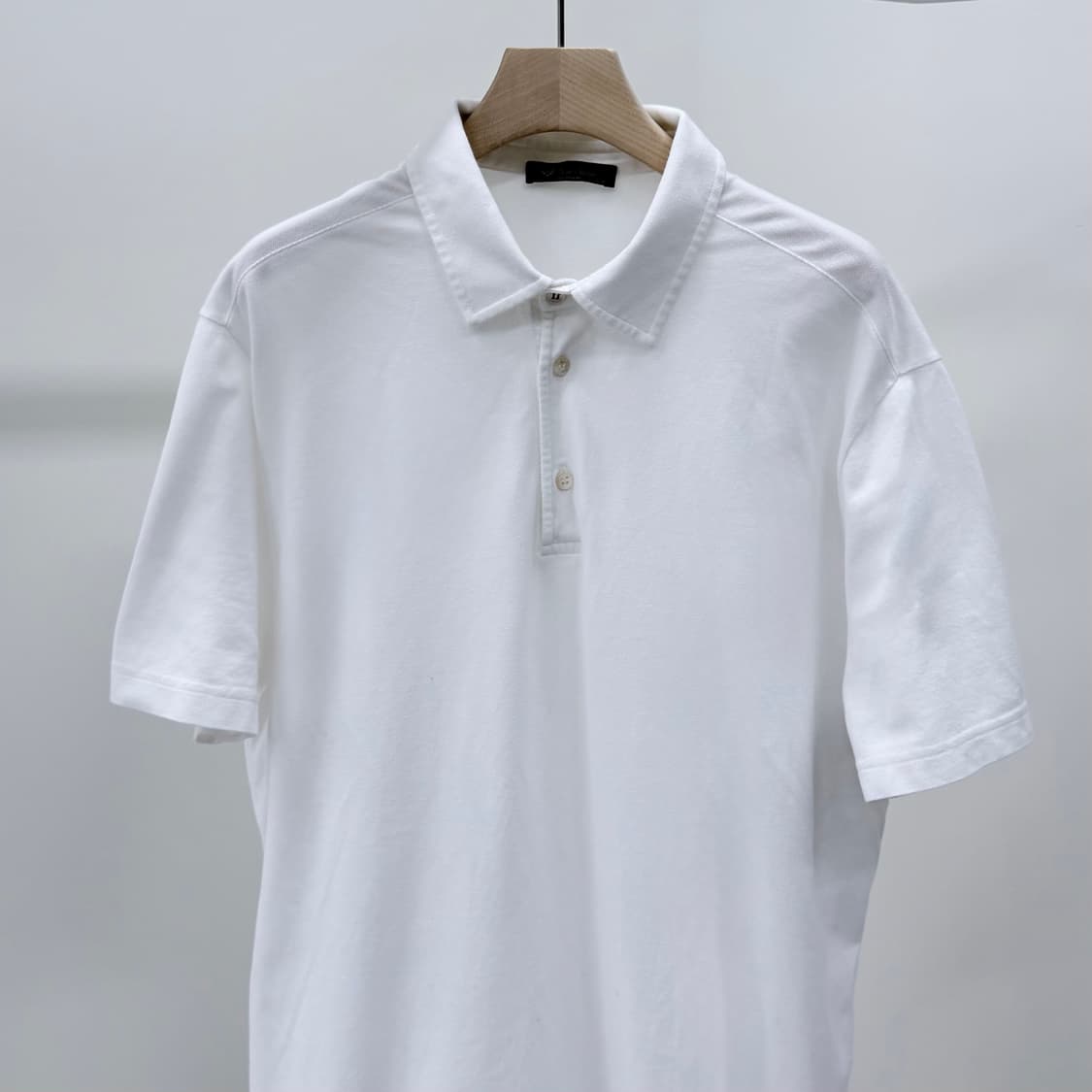 [S+급/XL] 로로피아나 코튼 폴로 반팔 카라티 화이트 상품이미지2
