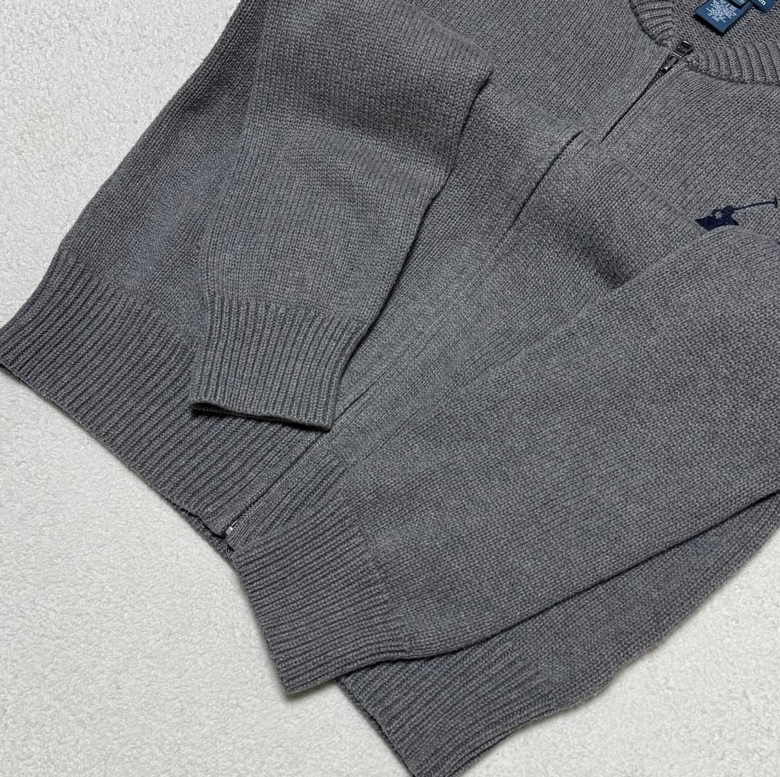 폴로 랄프로렌 빅포니 그레이 네이비 니트 집업 상품이미지7