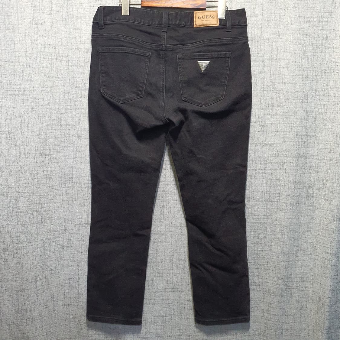 게스 남성 스판 기모 데님  블랙 청바지  상품이미지2