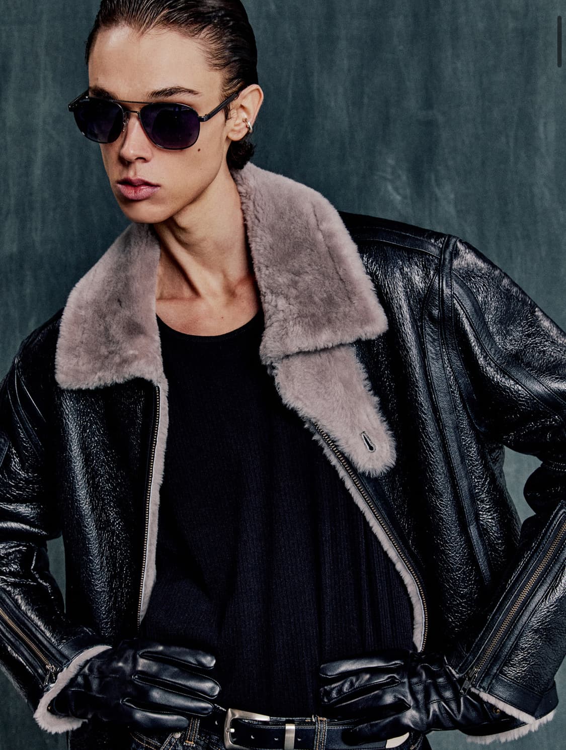 엘무드 무스탕 46사이즈 상품이미지1