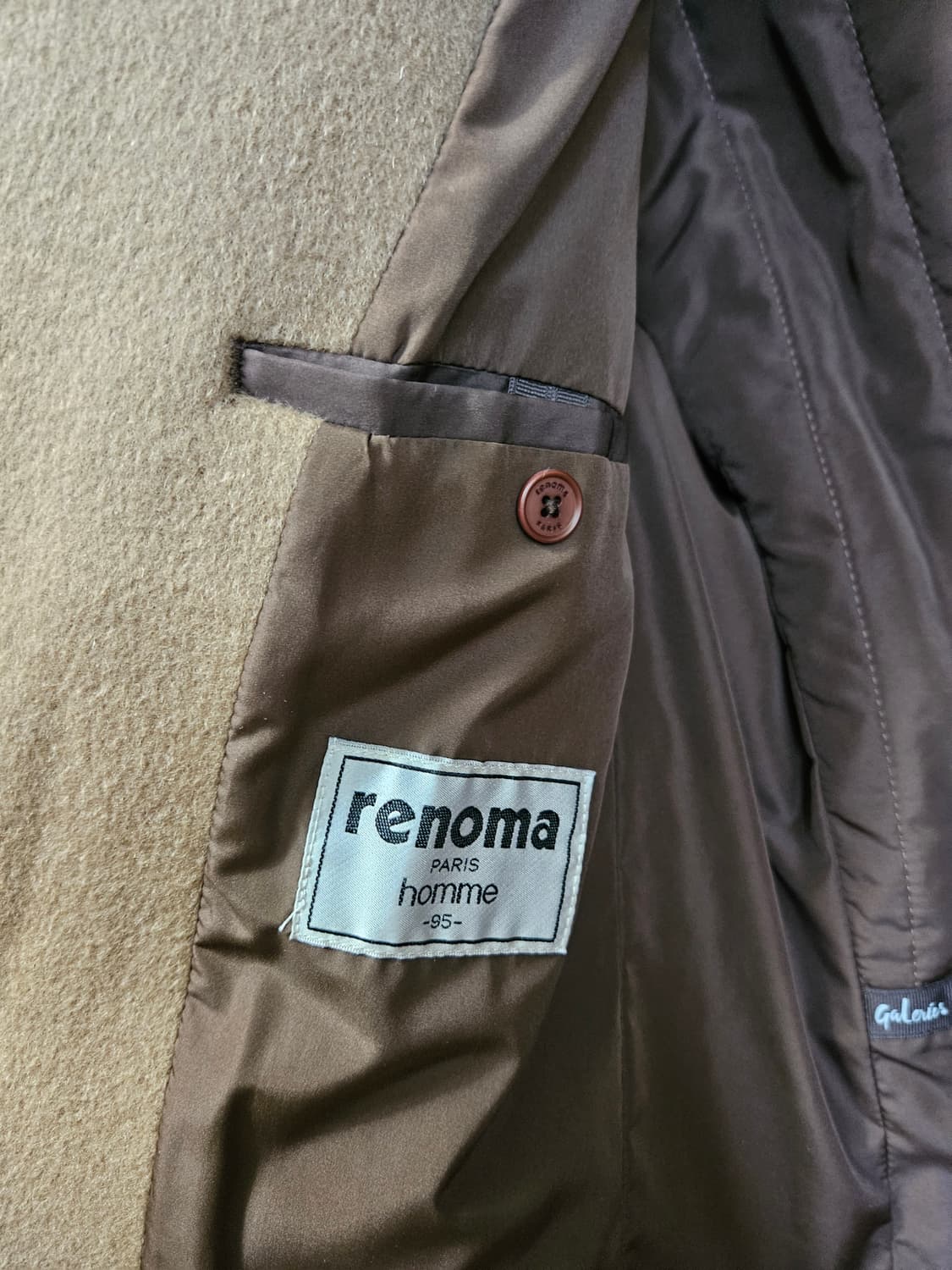 레노마 옴므 카멜 더블 코트 95 상품이미지2