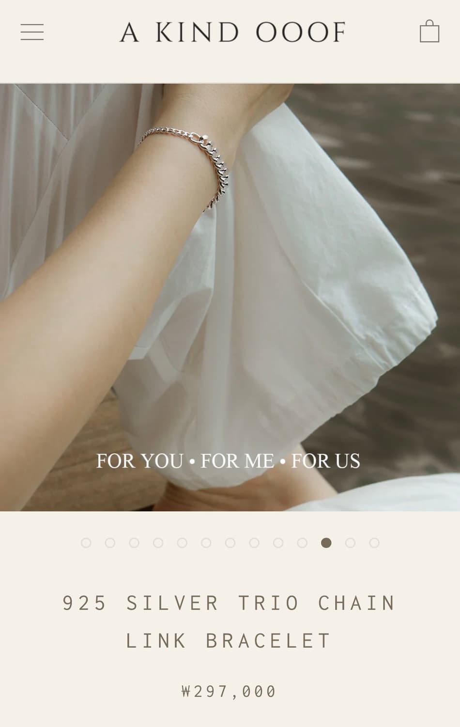 A KIND OOOF 925 실버 체인 팔찌 상품이미지4