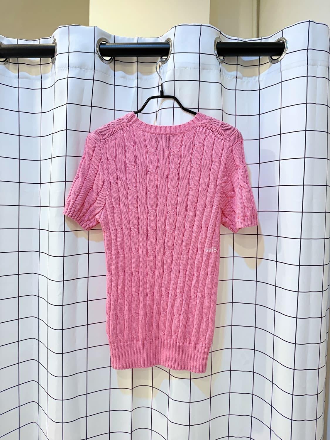 폴로 핑크 반팔 니트 상품이미지2