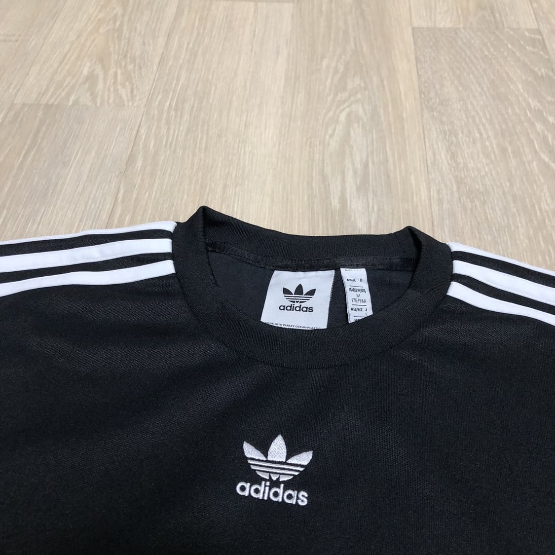 (오버핏 M) 아디다스 adidas 커트라인 져지 맨투맨 블랙 상품이미지2