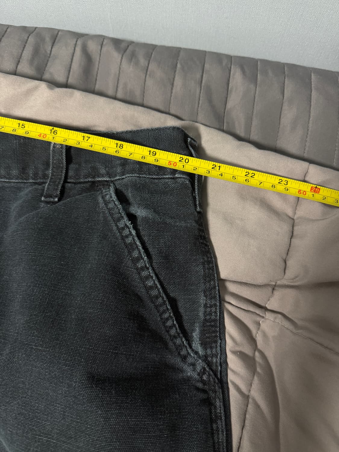 빈티지 칼하트 싱글니 팬츠 블랙색상 상품이미지4