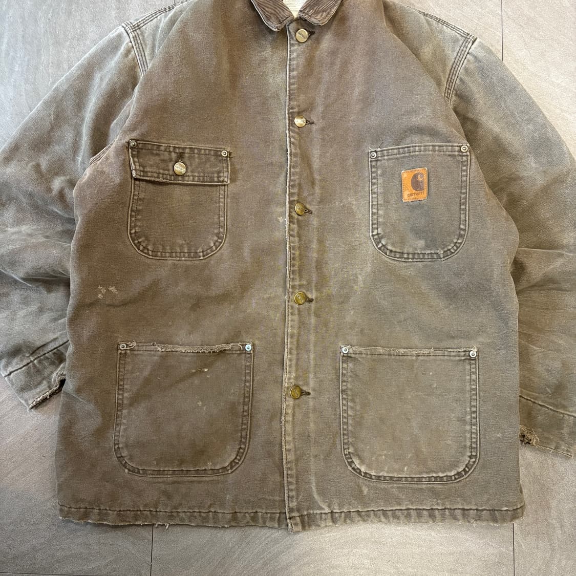 칼하트 정품 C02 브라운 덕 초어 자켓  상품이미지4