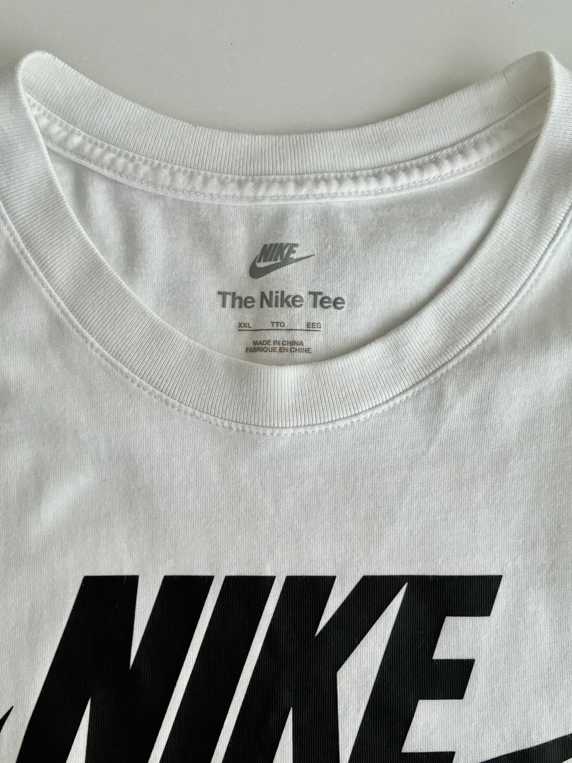XXL) 나이키 빅로고 반팔 티셔츠 화이트 상품이미지4