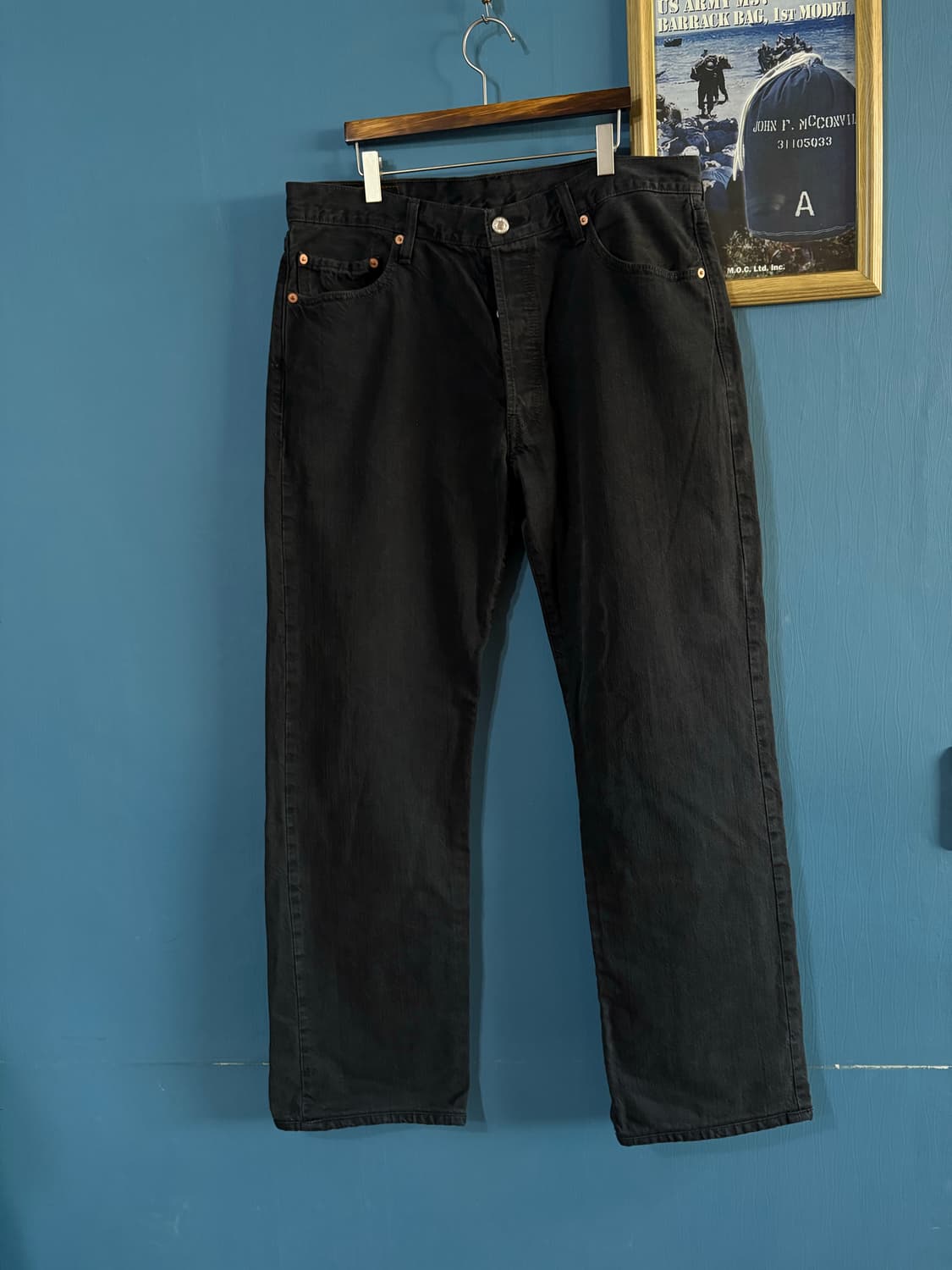 00‘s Levis Black 501 Denim pant.  상품이미지1