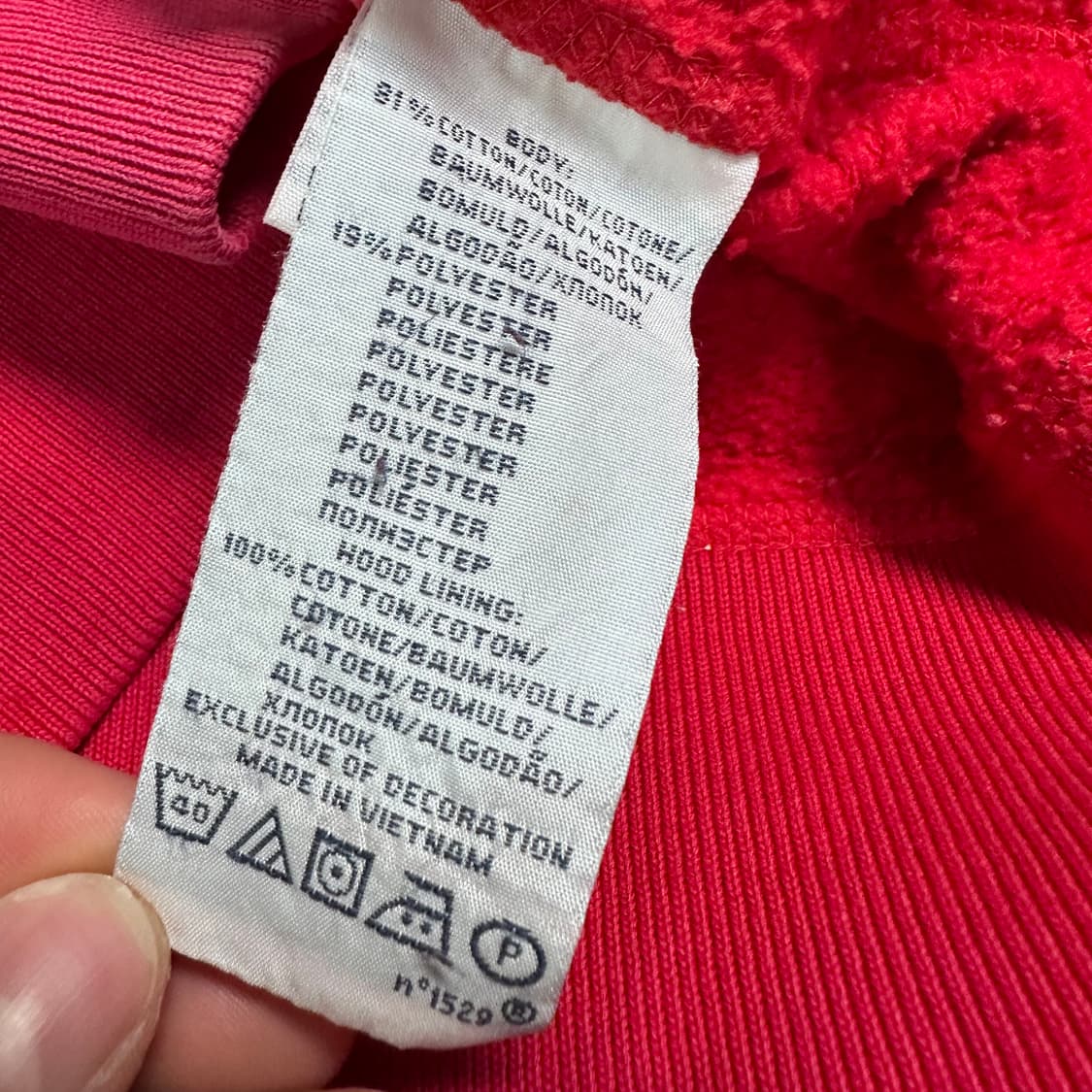 폴로 랄프로렌 레드 페이디드 후드집업 상품이미지6