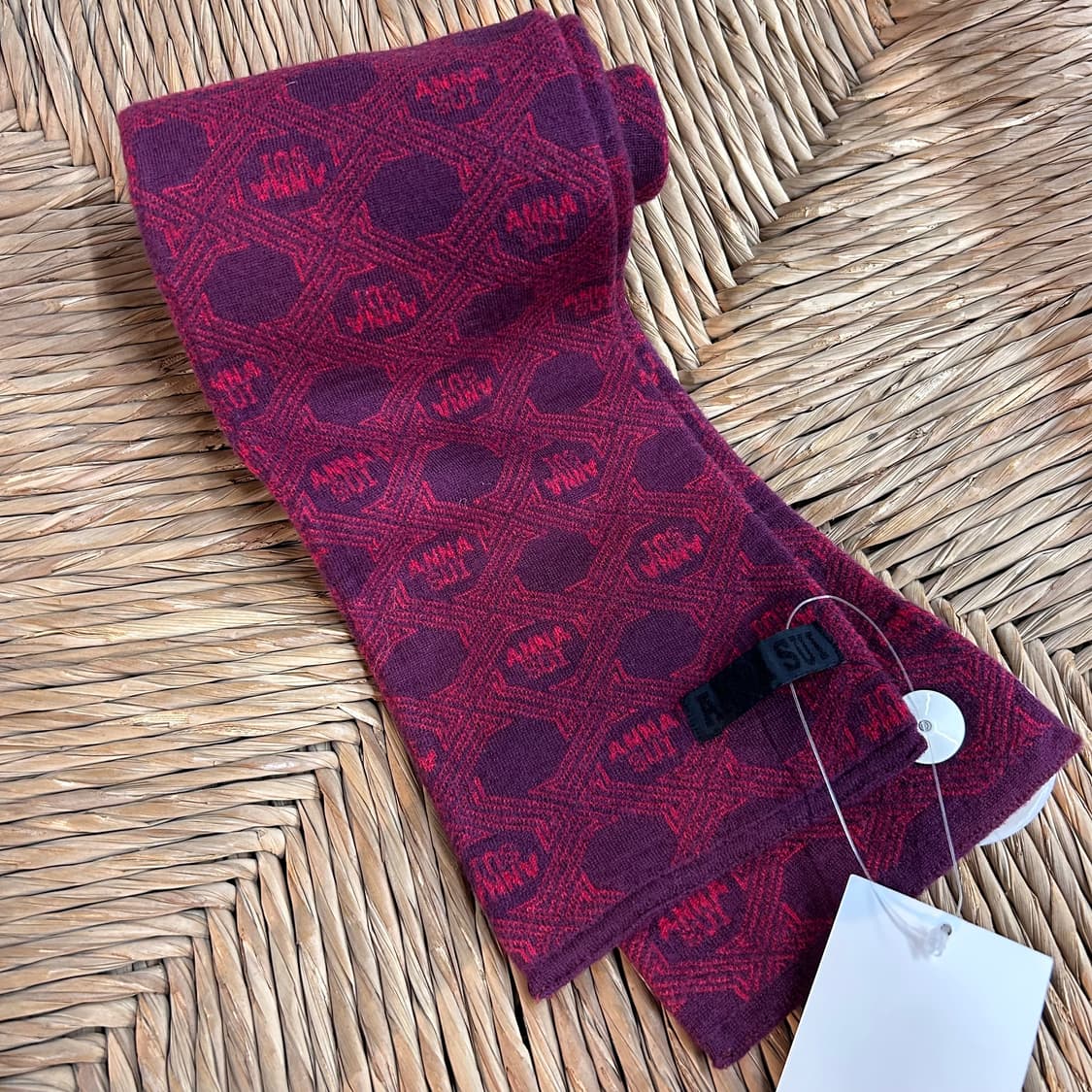 Anna Sui Purple Logo Knit Muffler 상품이미지1