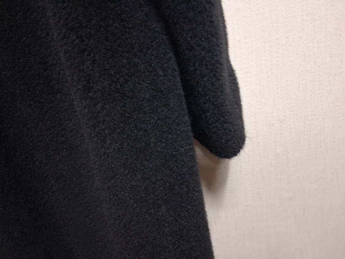 일본 Ceriaier 100% 알파카 롱코트 블랙 무지 헤링본짜임 77 상품이미지7