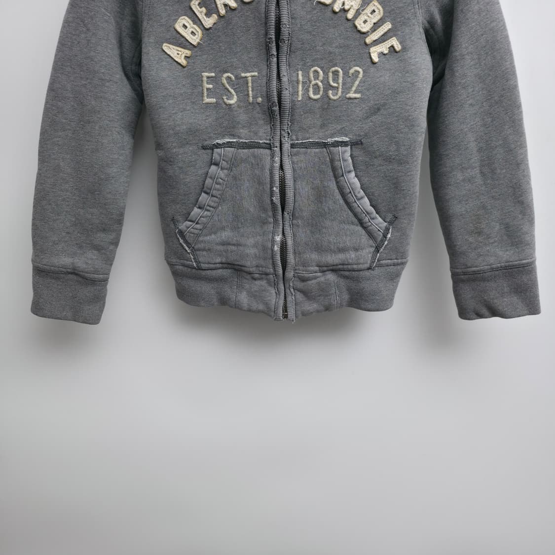 [S] 아베크롬비 울프죠 그레이 후드 집업 상품이미지3