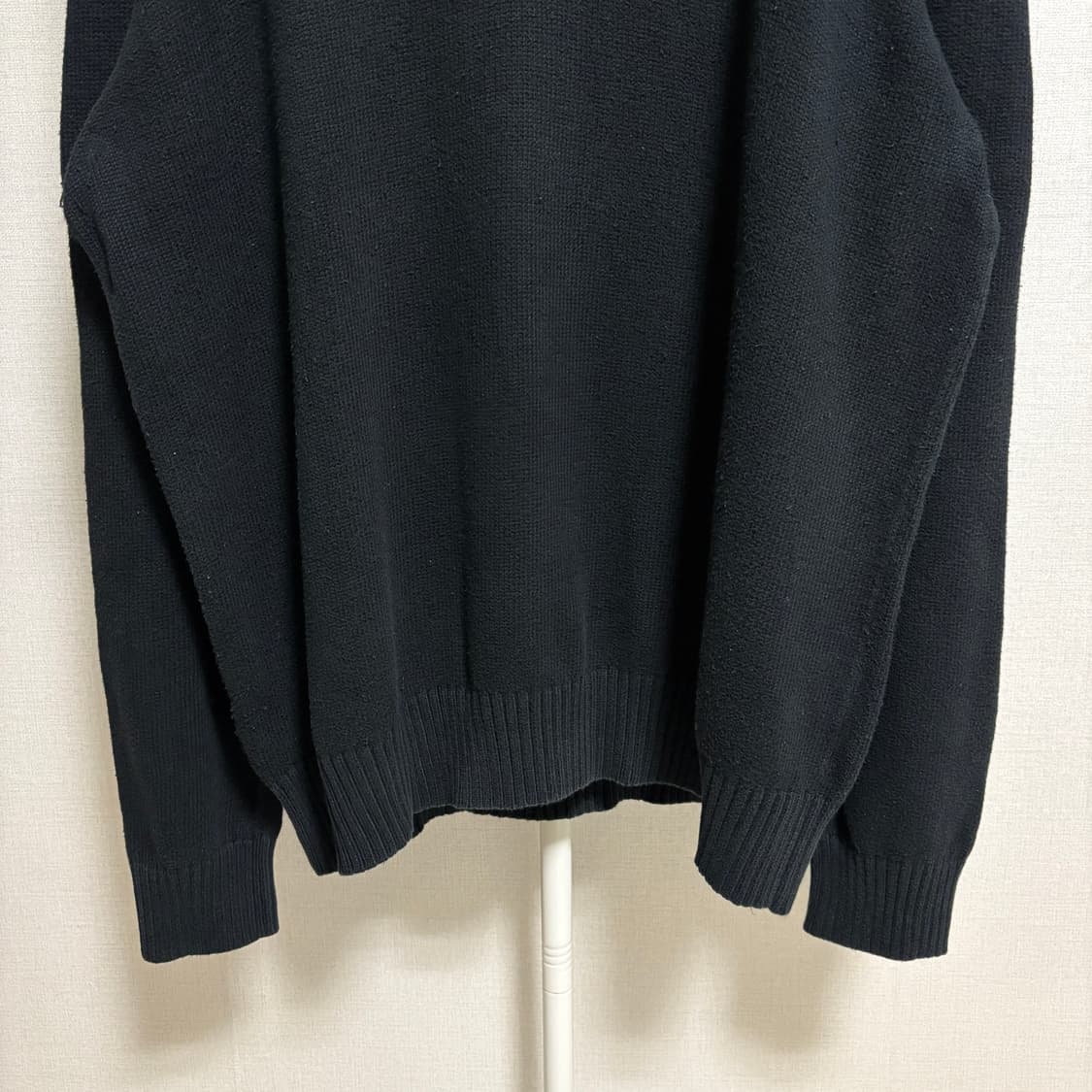 폴로 랄프로렌 버튼 하이넥 코튼 니트 / 블랙, XXL 상품이미지3