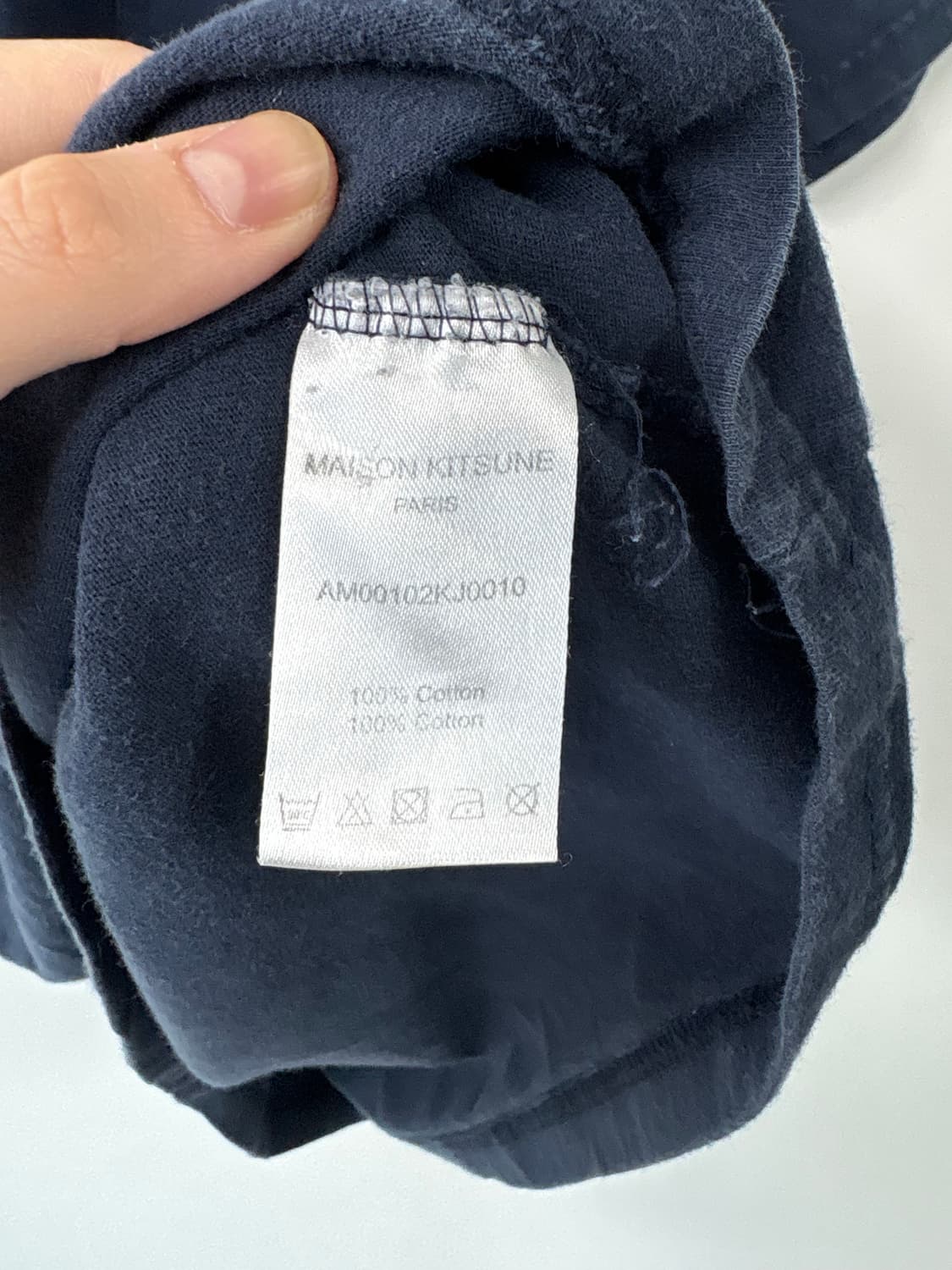 메종키츠네 포켓 네이비 반팔 티셔츠 상품이미지7