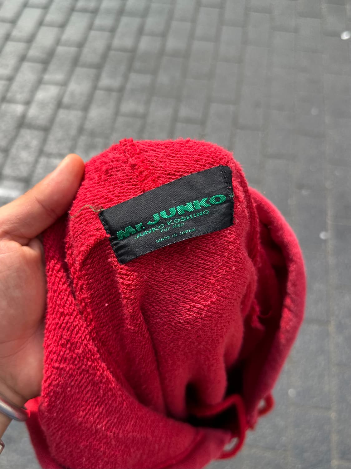 90‘s Koshino Junko logo red hood zip-up 상품이미지9