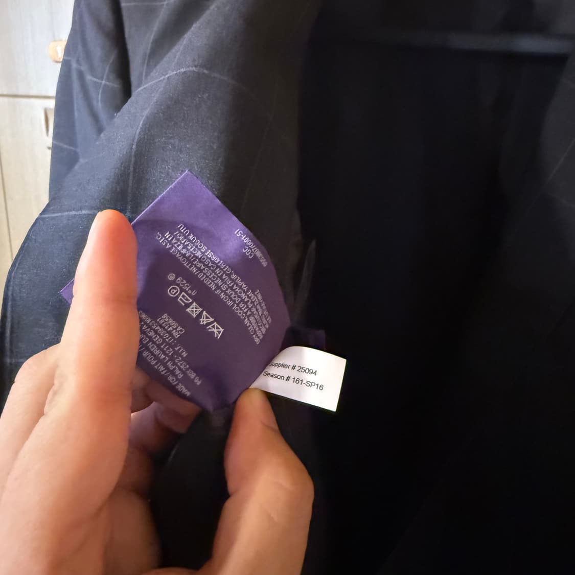 랄프로렌 퍼플라벨 울 체크 자켓  상품이미지6