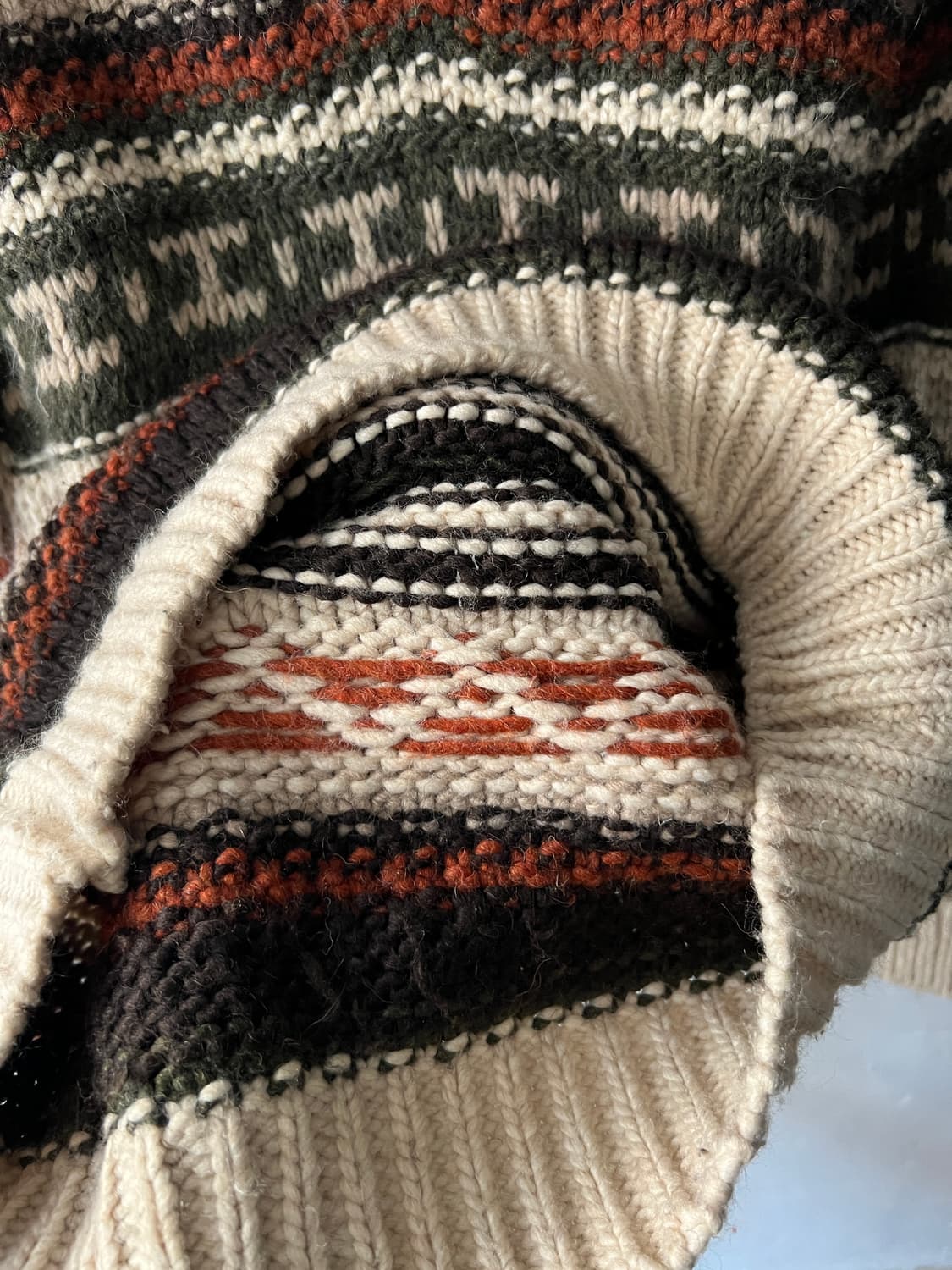 [M]USA 빈티지 에콰도르 숄카라 풀오버 스웨터 상품이미지6