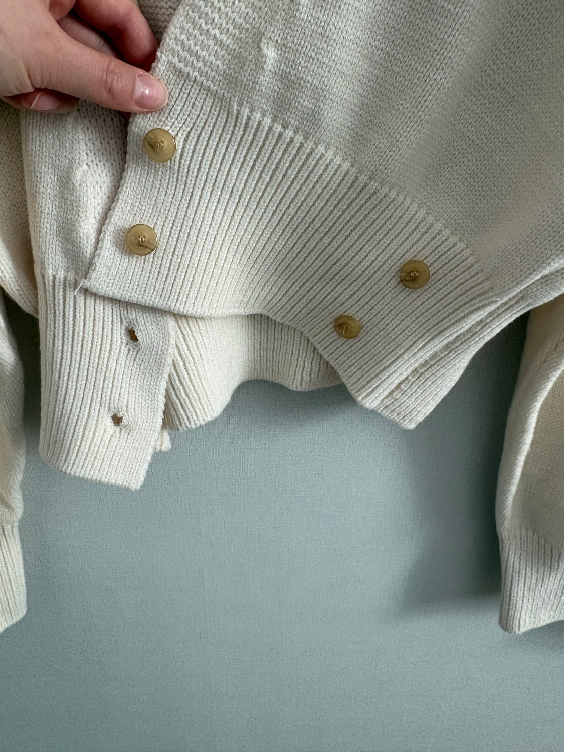 아이보리 랩 카디건 상품이미지3