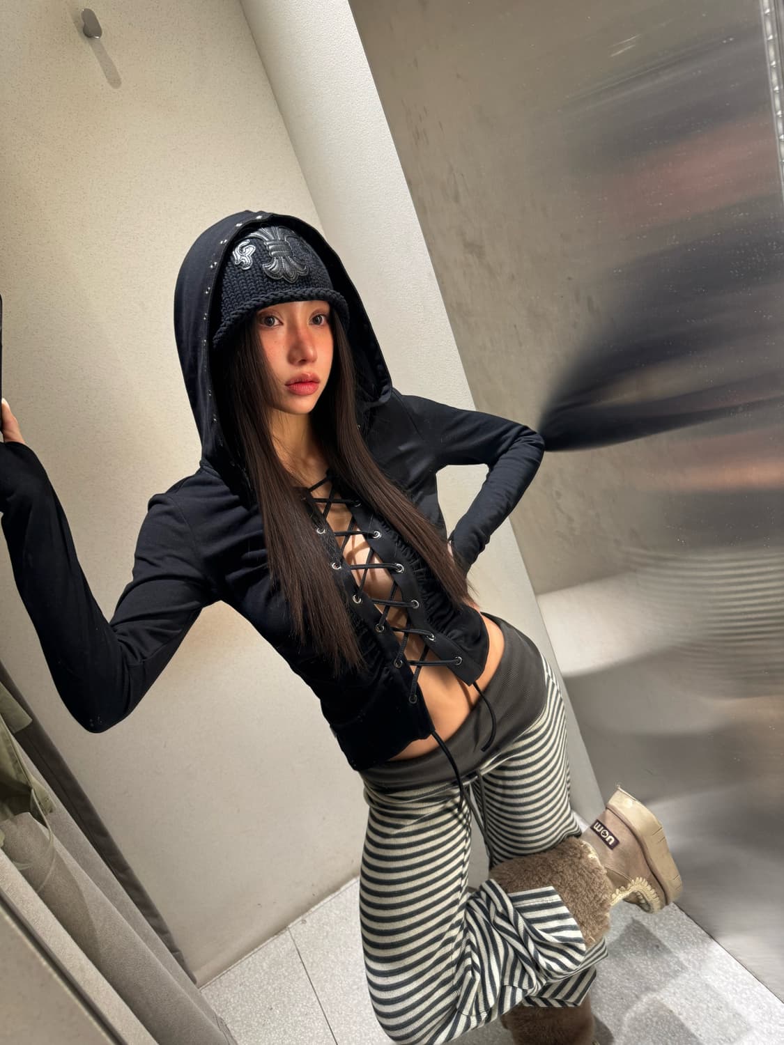 오디너리홀리데이 코르셋 후드 상품이미지2