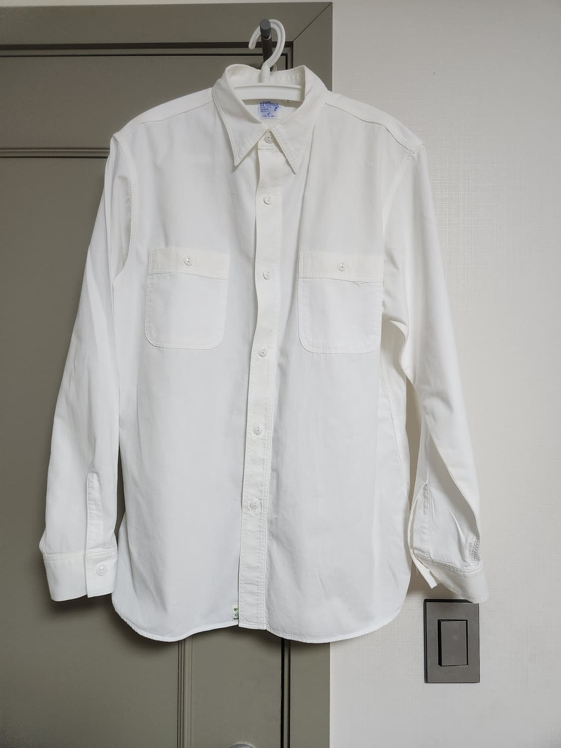 오어슬로우 화이트 샴브레이셔츠 4사이즈 상품이미지3