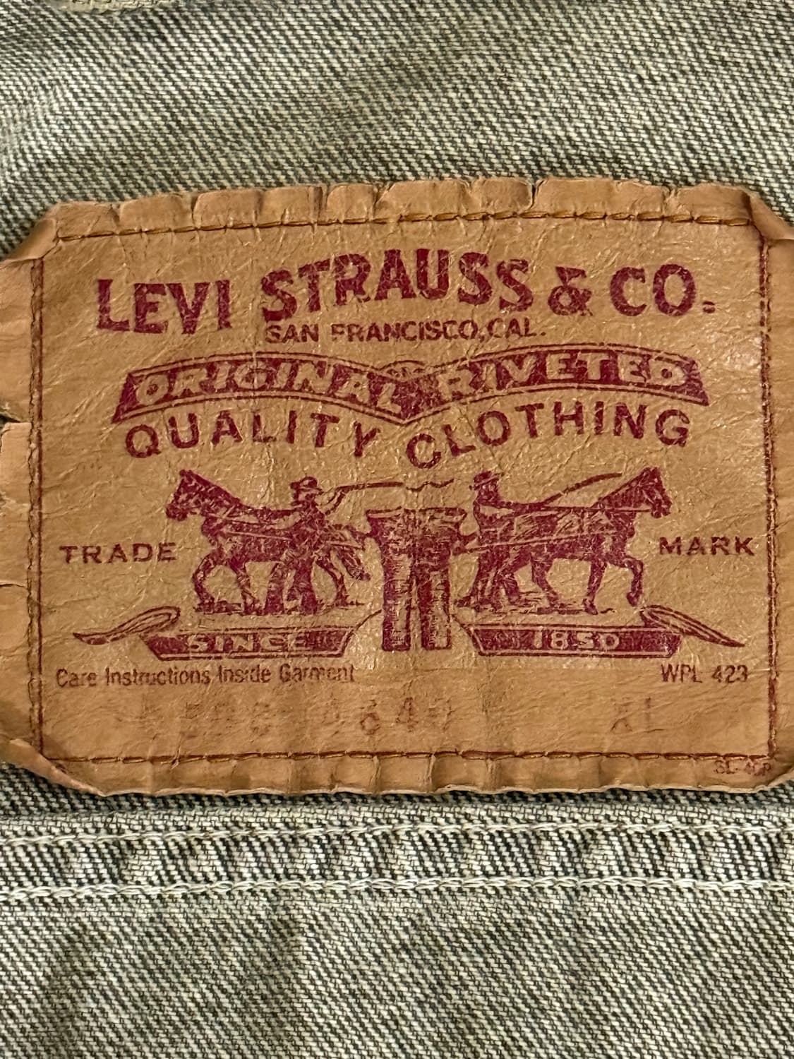 리바이스 빅패치 데님 트러커 자켓 XL (그린 희귀 컬러) 상품이미지3