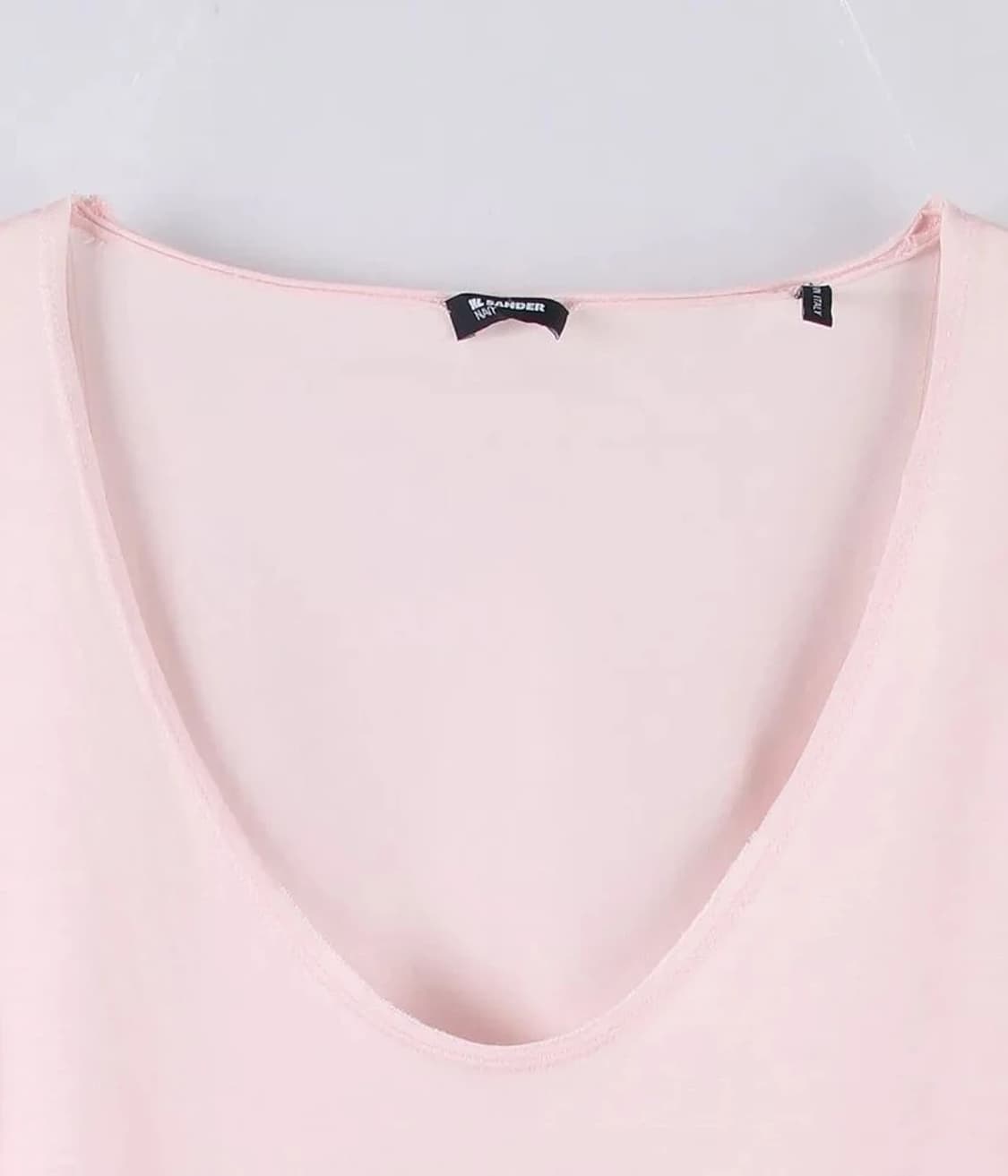 (XS) JIL SANDER 코튼 100% 브이넥 반팔 티셔츠 상품이미지2