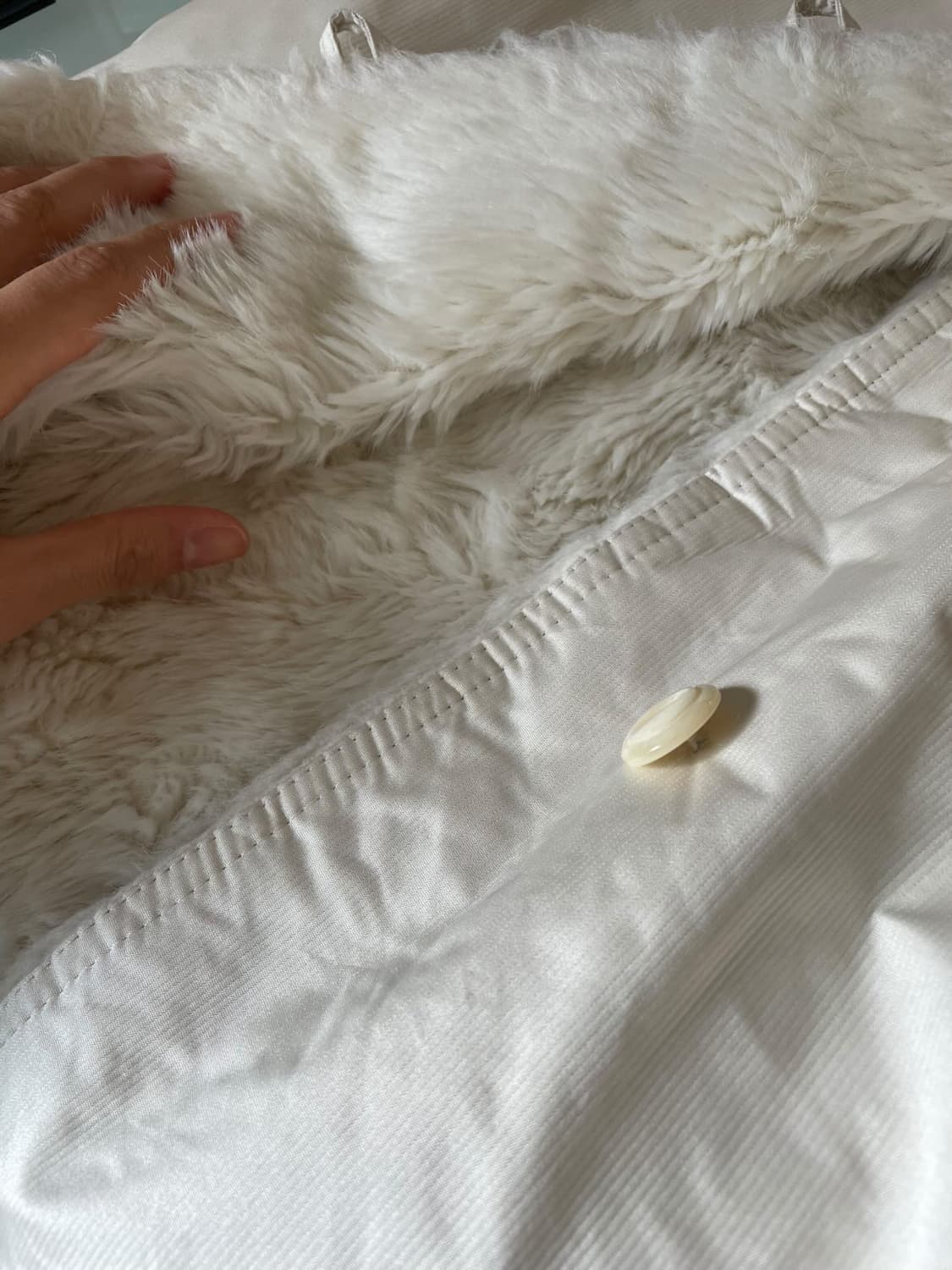 화이트 퍼 코트 상품이미지3