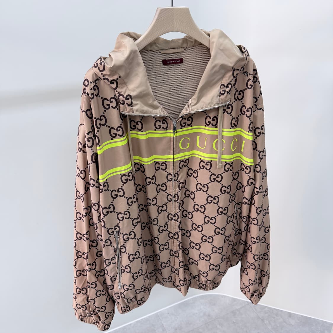 [S+급/54] 구찌 GG 로고 나일론 후드 바람막이 자켓 상품이미지3