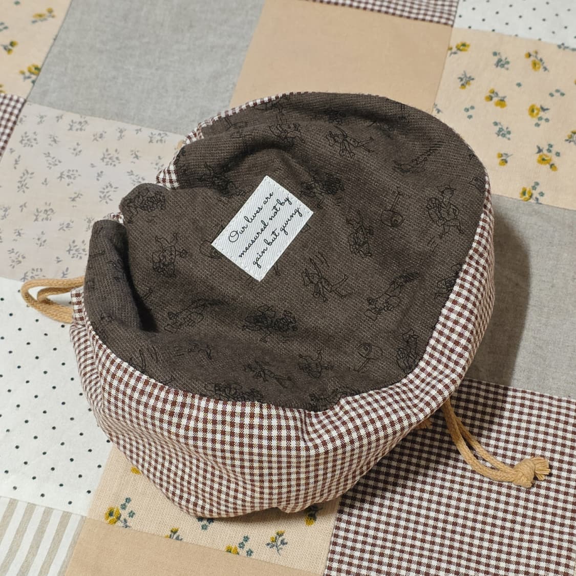 핸드메이드 라운드 스트링 파우치 상품이미지8