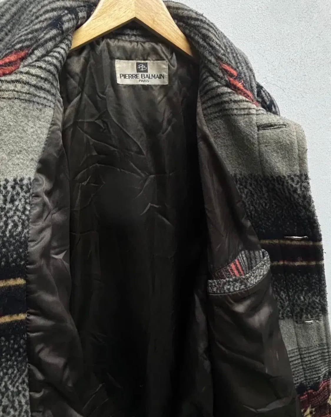 피에르 발망 빈티지 보헤미안 블랭킷 코트 XL 상품이미지7